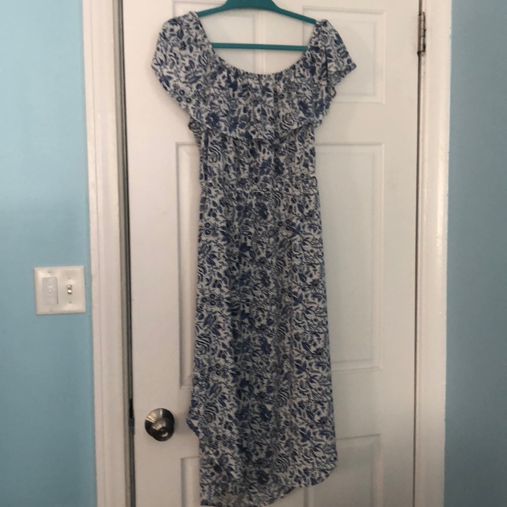 Like New Soul Cake Large Blue Floral Midi Dress